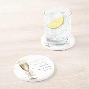 Pearls & Prosecco  Bridal shower Coaster