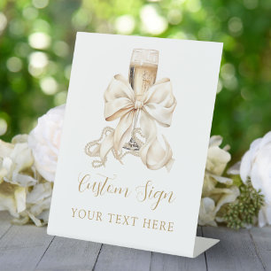 Pearls & Prosecco Bridal Shower Custom Sign