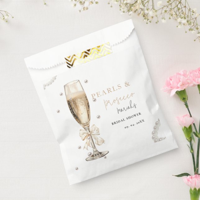 Pearls & Prosecco  Bridal shower Favour Bag (Sealed)