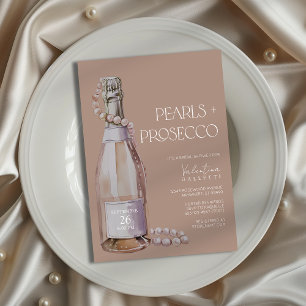 Pearls + Prosecco Bridal Shower Invitation