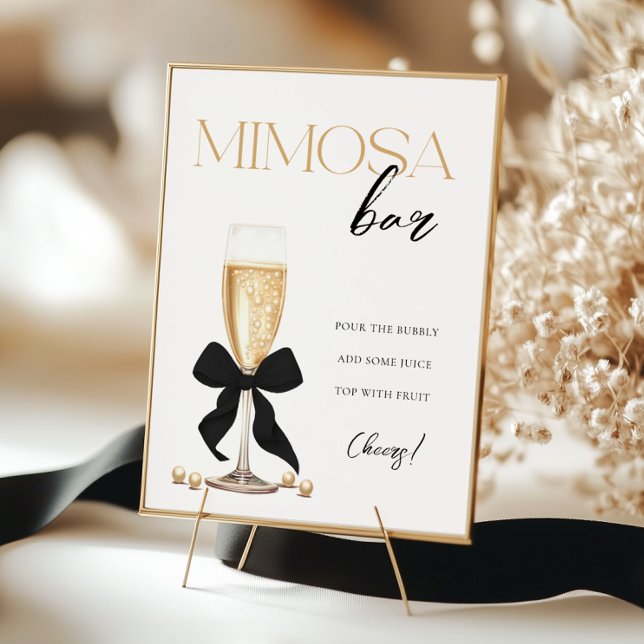 Pearls & Prosecco Bridal Shower Mimosa Bar Poster (Creator Uploaded)