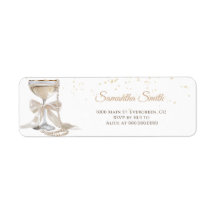 Pearls & Prosecco Bridal Shower Return Address