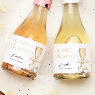 Pearls & Prosecco Bridal Shower Sparkling Wine Label