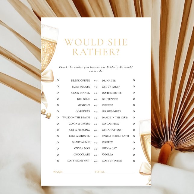 Pearls & Prosecco Bridal Shower Would she Rather (Creator Uploaded)