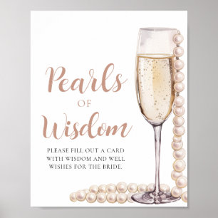 Pearls & Prosecco Champagne Pearls of Wisdom Sign