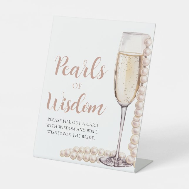 Pearls & Prosecco Champagne Pearls of Wisdom Sign (Front)