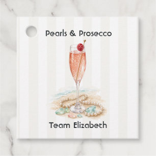 Pearls & Prosecco Coastal Bachelorette Favour Tags
