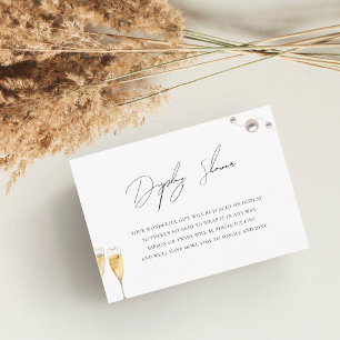 Pearls & Prosecco Display Shower Bridal Shower Enclosure Card