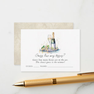 Pearls & Prosecco "Guess How Many Kisses?" Bridal Enclosure Card