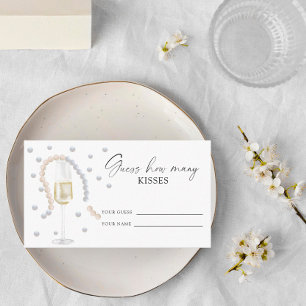 Pearls & Prosecco - guess how many kisses Enclosure Card