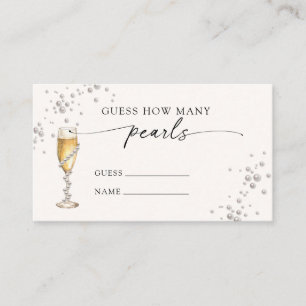 Pearls & Prosecco Guess How Many Pearls Game Enclosure Card