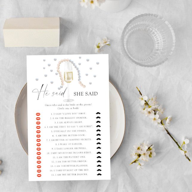 Pearls & Prosecco - He said she said bridal shower (Creator Uploaded)