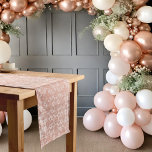 Pearls & Prosecco Rose Gold Lace Bridal Shower Medium Table Runner<br><div class="desc">This glamourous rose gold lace and blush table runner is the perfect table accessory for your Pearls & Prosecco themed bridal shower.  Be sure to check out the rest of EmmyINK’s Pearls & Prosecco collection for perfectly coordinating rose gold & blush stationary and décor!</div>