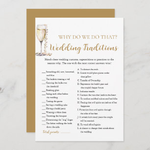 Pearls & Prosecco Wedding Traditions Bridal Game Invitation