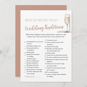 Pearls & Prosecco Wedding Traditions Bridal Game Invitation