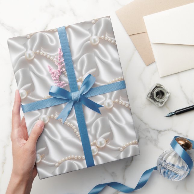 Pearls & Satin Wrapping Paper (Gifting)