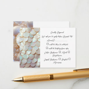 Pearls Shells Elegant Classic  Enclosure Card