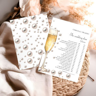 Pearls  Wedding shoe game bridal shower game Card