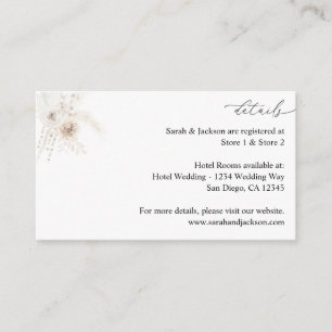 Pearls & White Floral Details Enclosure Card 2