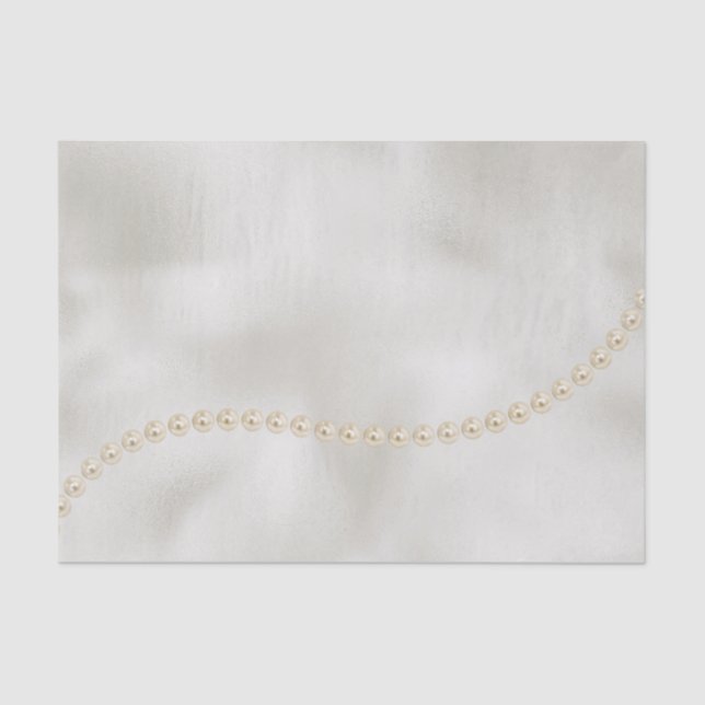 Pearls White Luxe  Tissue Paper (Front)