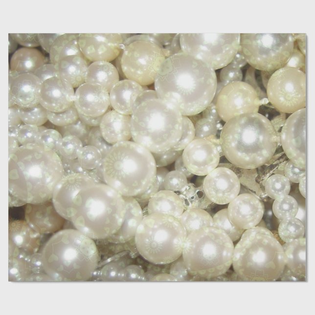 Pearls With Design Wrapping Paper (Flat)