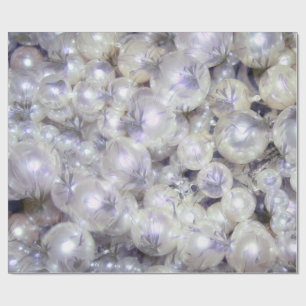 Pearls With Flower Design Wrapping Paper