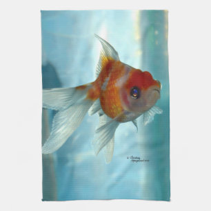 Pearlscale Goldfish fish Kitchen Towel