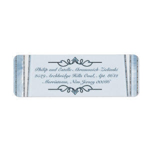 Pearly Blue (Personalised) Return Address Label
