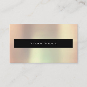 Pearly Blush Gold Peach Black Fashion Stylist Business Card