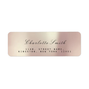 Pearly Champaign Pink Rose Blush Return Address Return Address Label