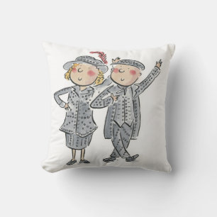 Pearly King and Queen Cushion