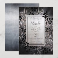 Pearly Opalescent Moody Glam Floral Wedding