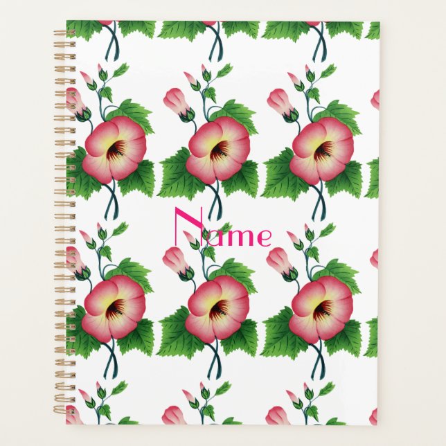 Pearly Pink Flowers Thunder_Cove Planner (Front)