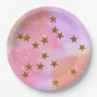 Pearly Pink & Gold Party Plates