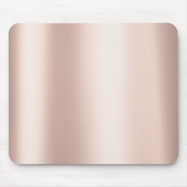 Pearly Pink Rose Ballet Blush Gold Metallic Mouse Pad (Front)
