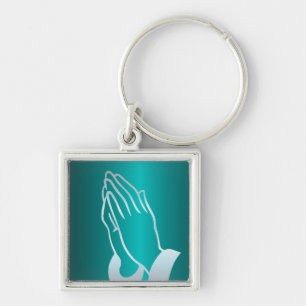 Pearly Praying Hands Key Ring