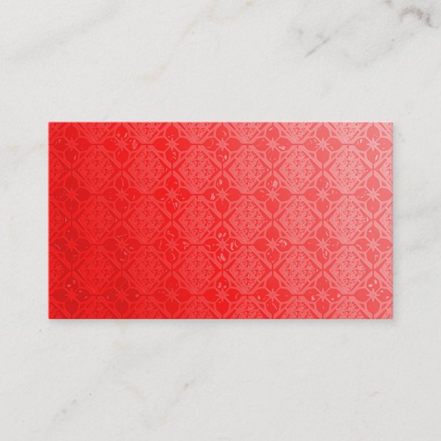 Pearly Red Business Cards Template Blank (Front)