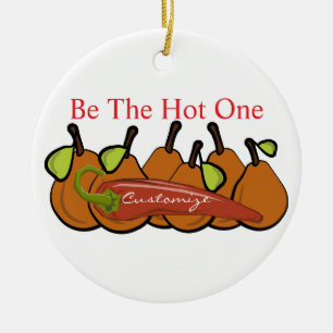 Pears and Hot Chilli Thunder_Cove Ceramic Ornament
