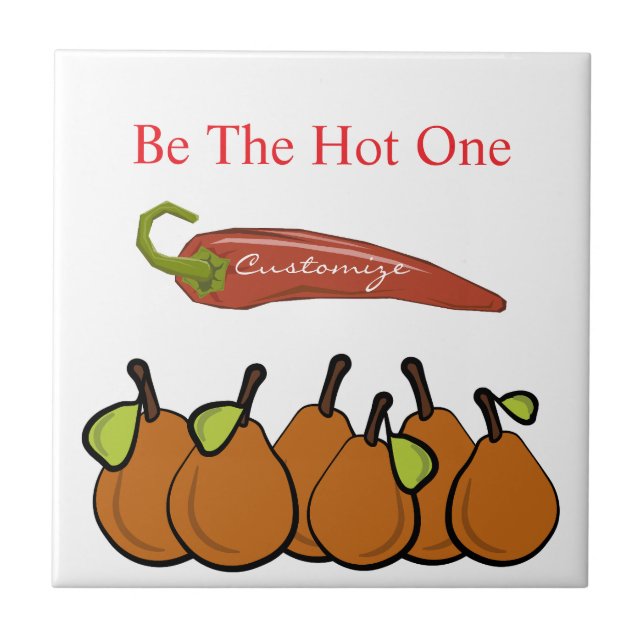 Pears and Hot Chilli Thunder_Cove Ceramic Tile (Front)