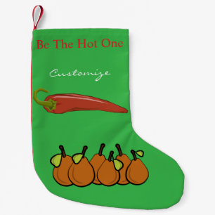 Pears and Hot Chilli Thunder_Cove Small Christmas Stocking