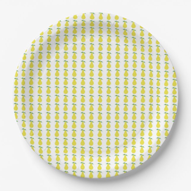 Pears delight pattern paper plate (Front)