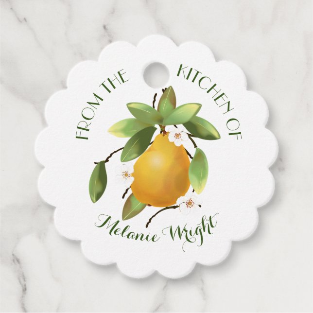 Pears Fruit Canning Gift Favour Tags (Front)