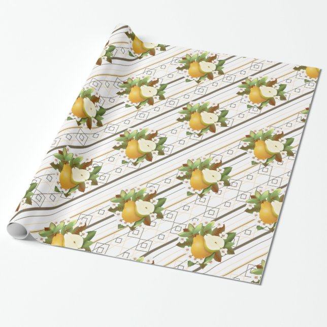 Pears Fruit Wrapping Paper (Unrolled)