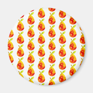 Pears Illustration Watercolor Painting Magnet