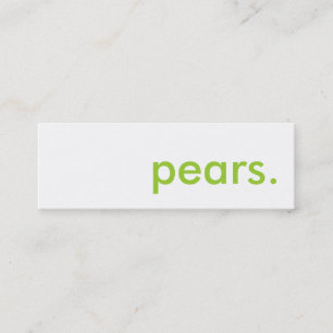 pears. mini business card