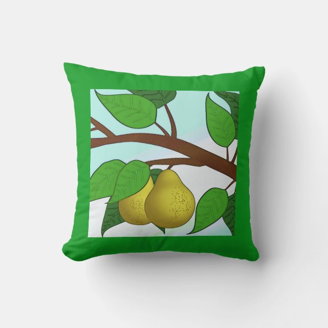 Pears on a Branch Cushion (Front)