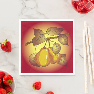 Pears On A Tree Napkin