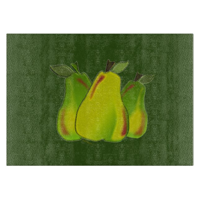 PEARS Pear Fruit Fruits Glass Cutting Board (Front)
