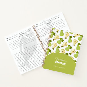Pears print Recipe Book