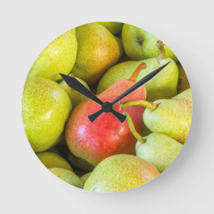 Pears Round Clock